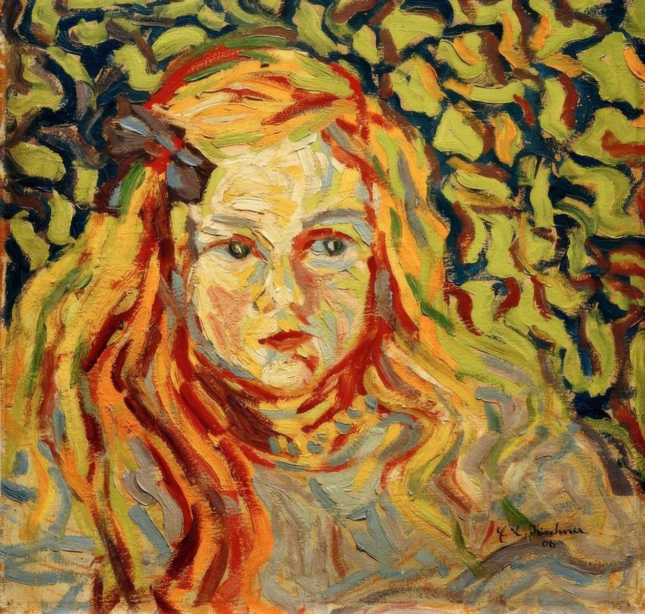 Głowa dziecka autorstwa Ernst Ludwig Kirchner