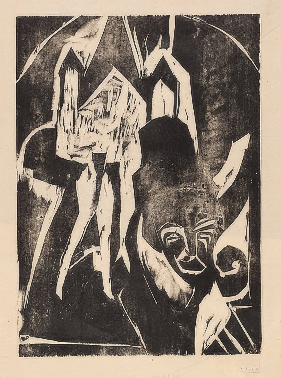 Cocotte na ulicy. 1915 autorstwa Ernst Ludwig Kirchner