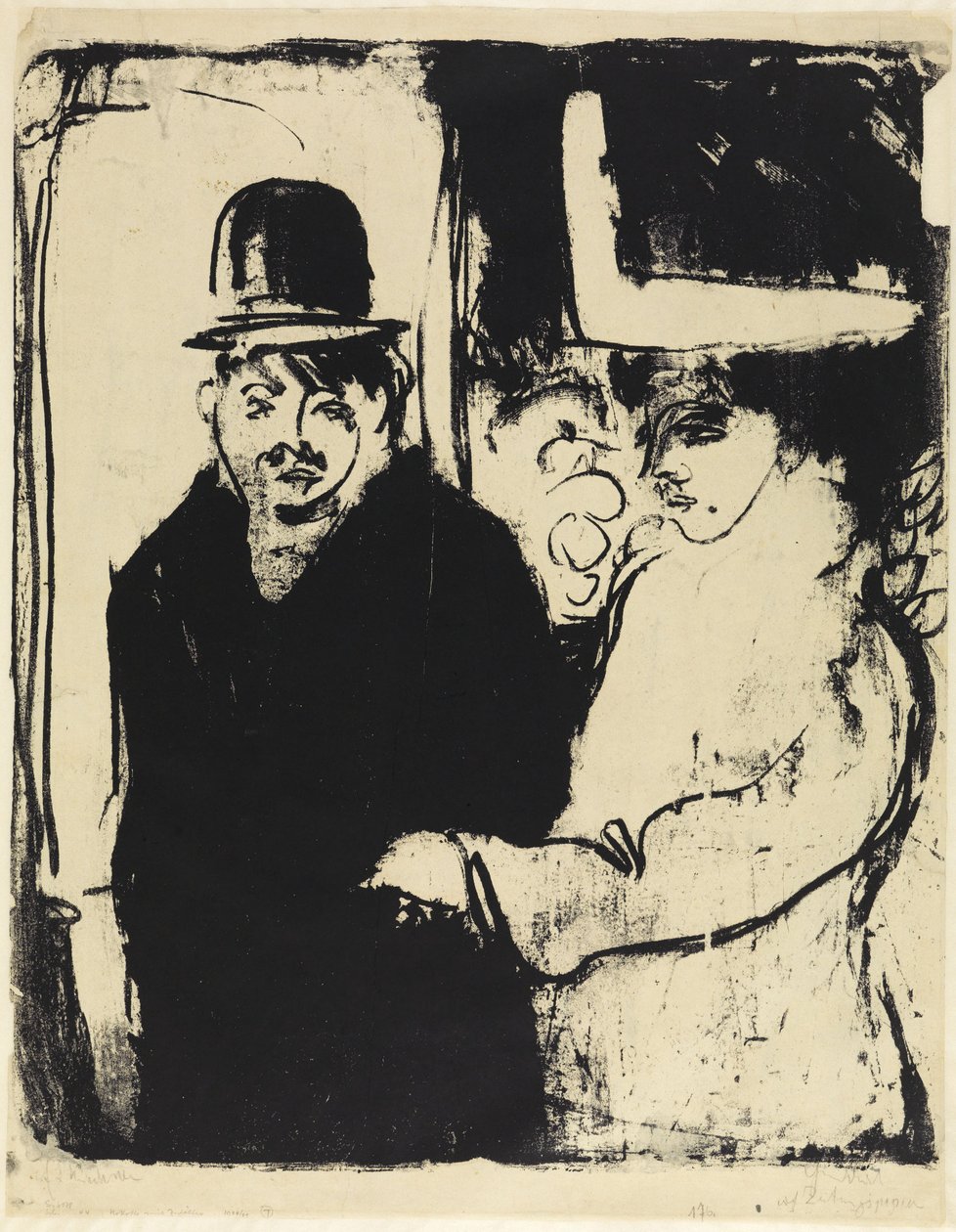 Kokotte i alfons autorstwa Ernst Ludwig Kirchner