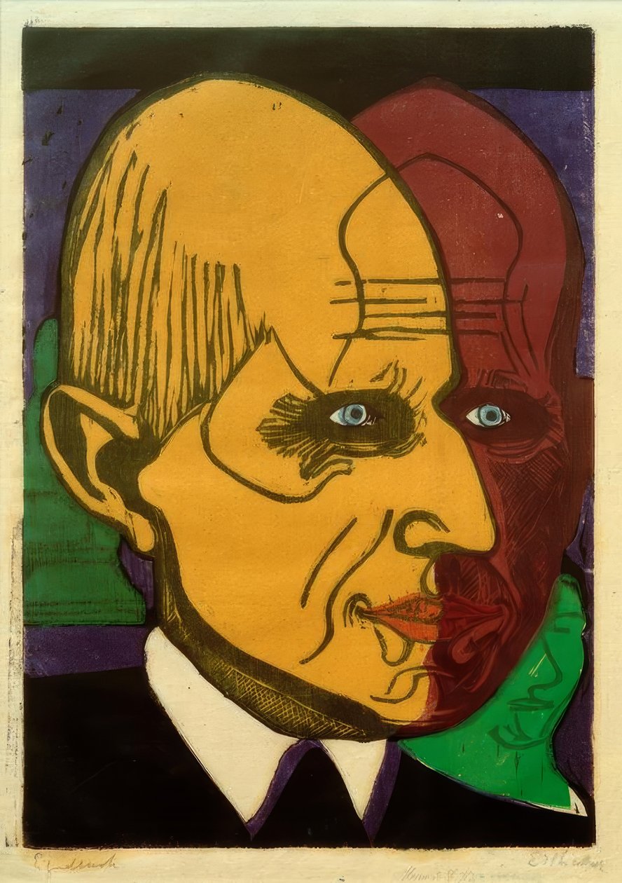 Kopf dr. Frédéric Bauer autorstwa Ernst Ludwig Kirchner