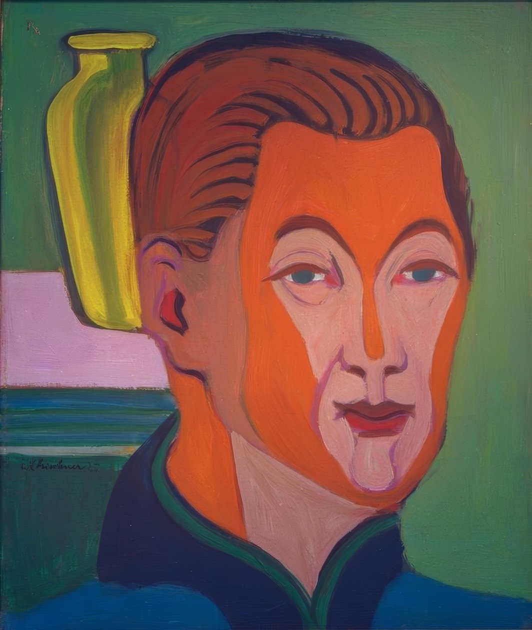 Głowa malarza (autoportret) autorstwa Ernst Ludwig Kirchner