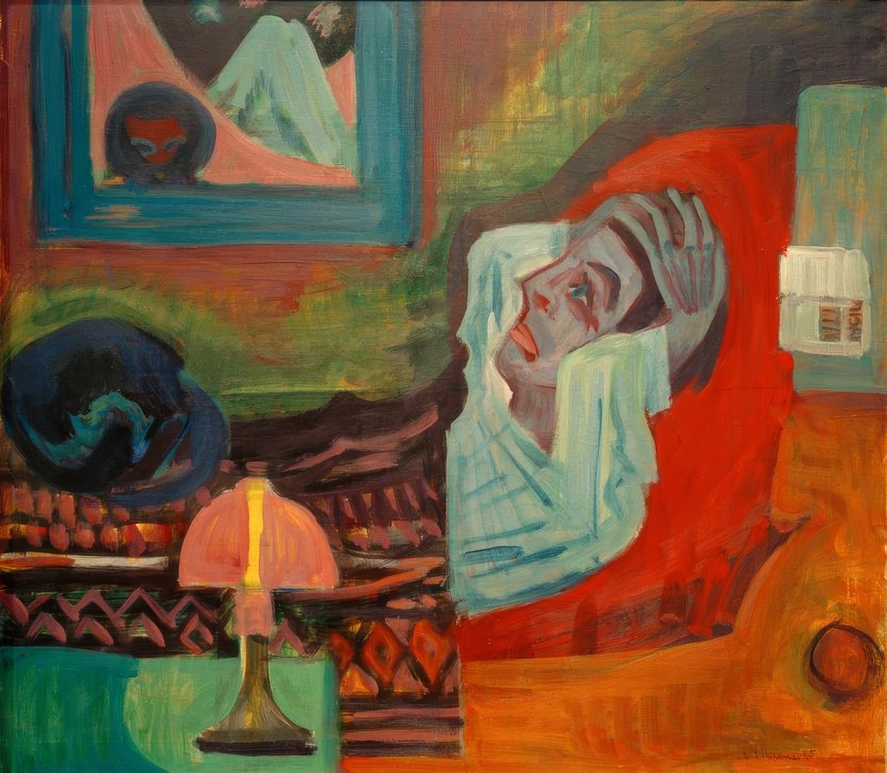 Chory w nocy (chory) autorstwa Ernst Ludwig Kirchner