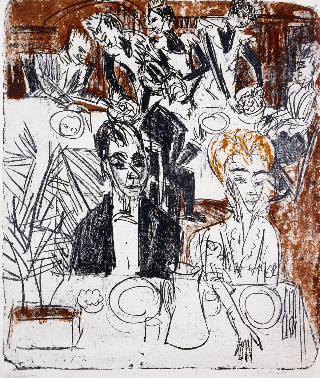 Nakryty stół autorstwa Ernst Ludwig Kirchner