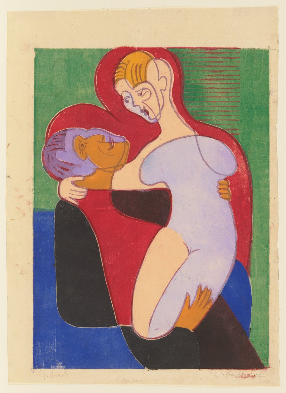 Zakochana para (Elisabeth i Julius Hembus) autorstwa Ernst Ludwig Kirchner
