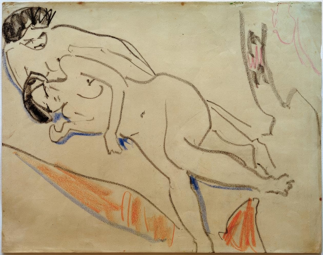 Leżąca para autorstwa Ernst Ludwig Kirchner