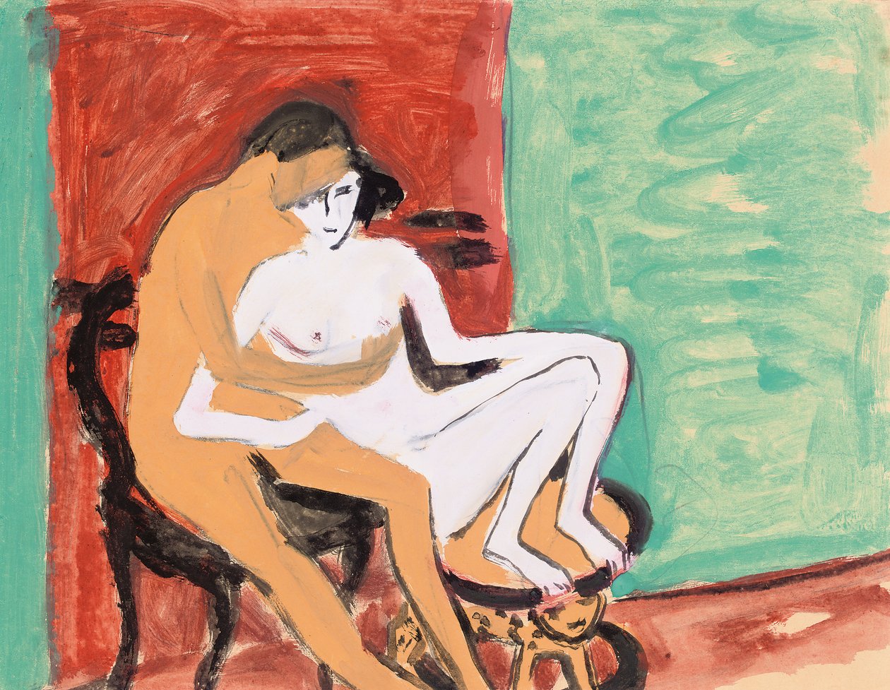Kochankowie lub młoda para, 1910 autorstwa Ernst Ludwig Kirchner