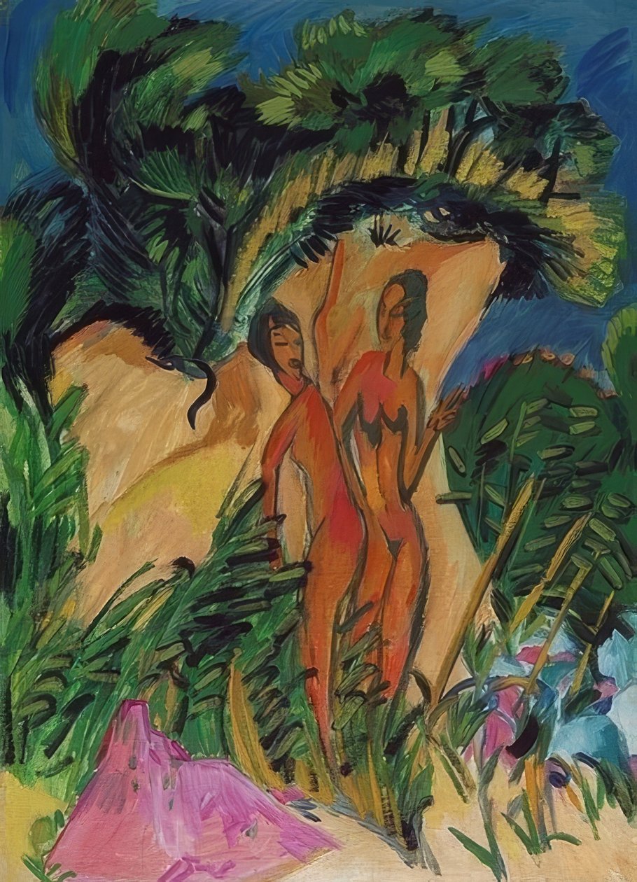 Dziewczyny na Fehmarn. 1913 autorstwa Ernst Ludwig Kirchner