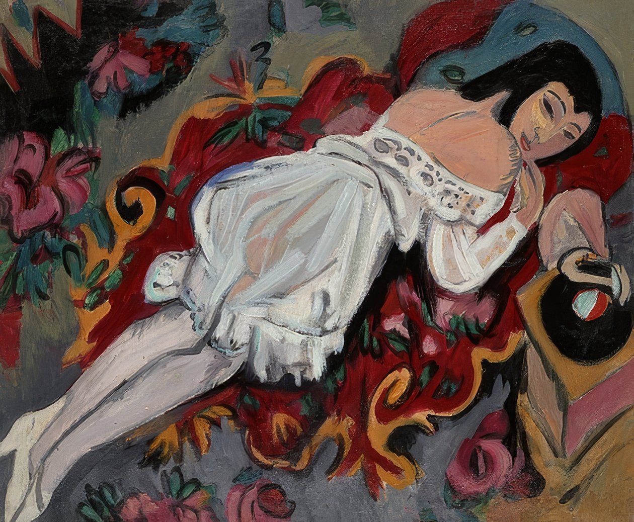 Dziewczyna w białej koszuli. 1914 autorstwa Ernst Ludwig Kirchner