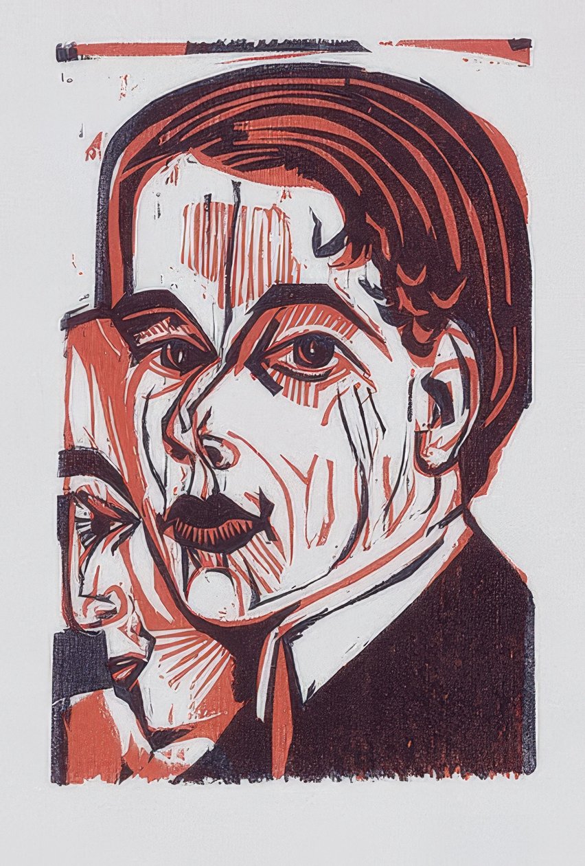 Głowa mężczyzny (autoportret). 1926 autorstwa Ernst Ludwig Kirchner