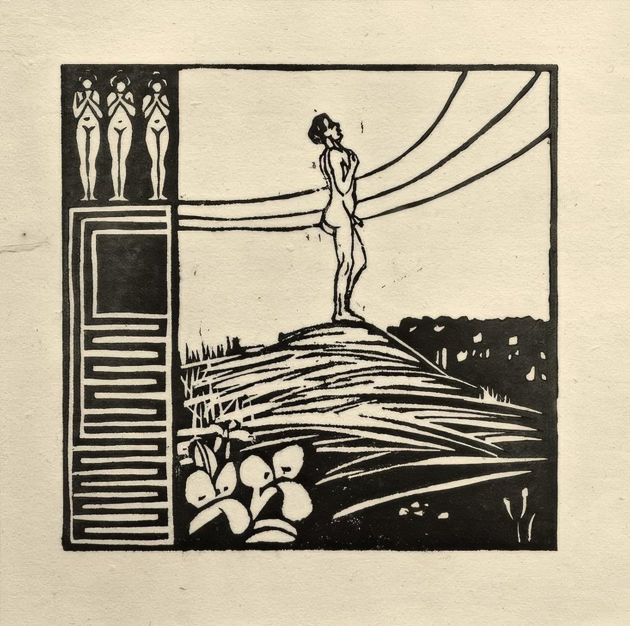 Męska postać na górze (Die Sehnsucht) autorstwa Ernst Ludwig Kirchner