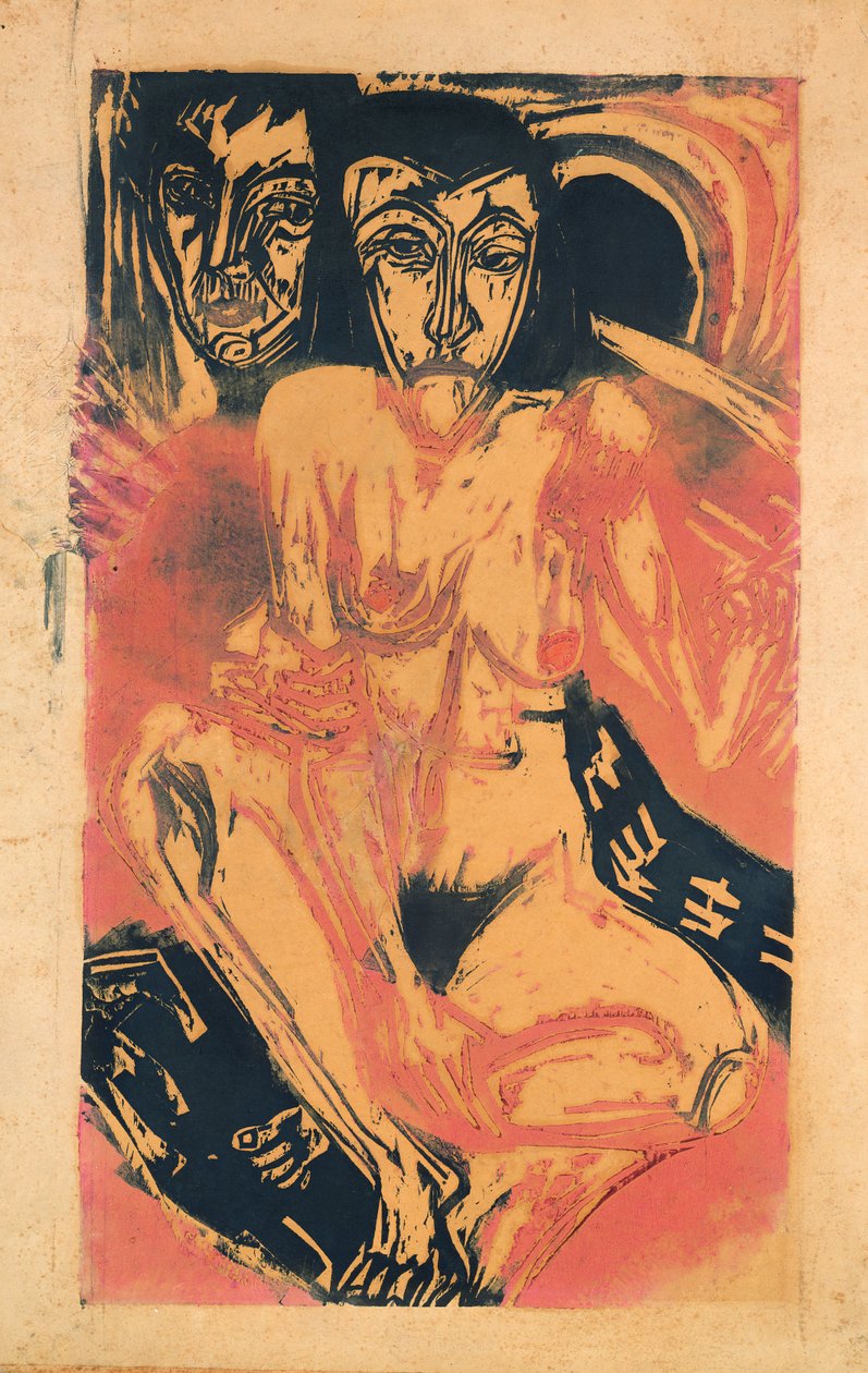 melancholijna dziewczyna autorstwa Ernst Ludwig Kirchner