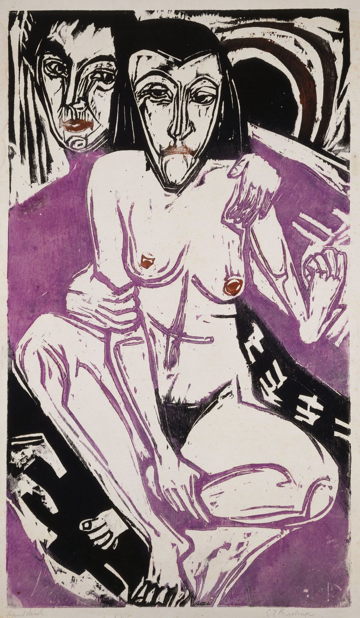 Dziewczyna melancholijna; Melancholisches Madchen, 1922 autorstwa Ernst Ludwig Kirchner