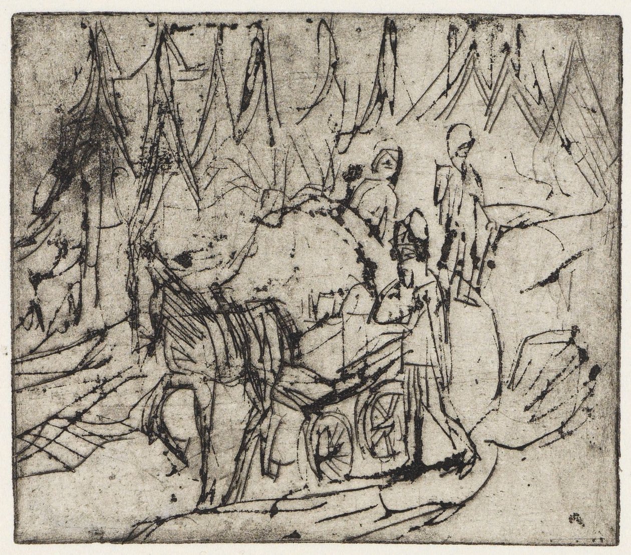Wóz mleczarski autorstwa Ernst Ludwig Kirchner
