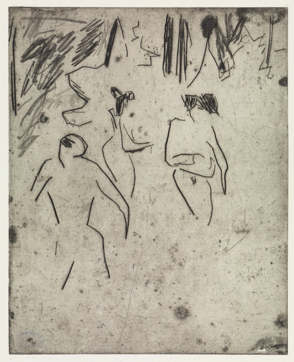 Kąpiący się w Moritzburgu w zaroślach / Chora Dodo autorstwa Ernst Ludwig Kirchner