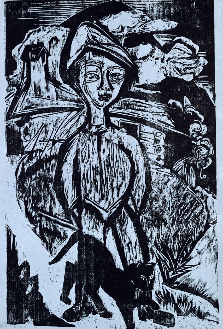Chłopiec górski w Burzy, 1921 autorstwa Ernst Ludwig Kirchner