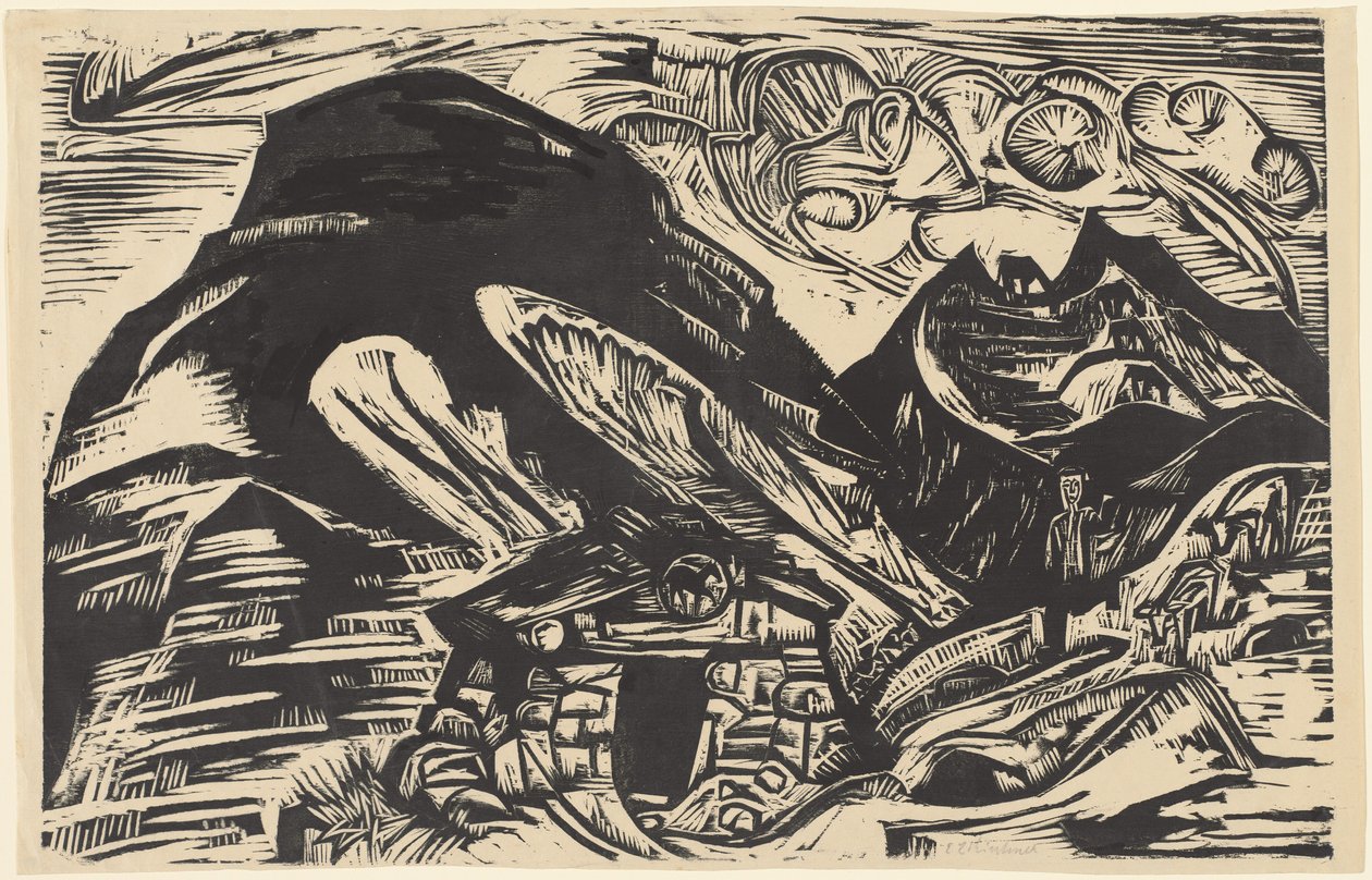 Góry z Chatą Górską autorstwa Ernst Ludwig Kirchner