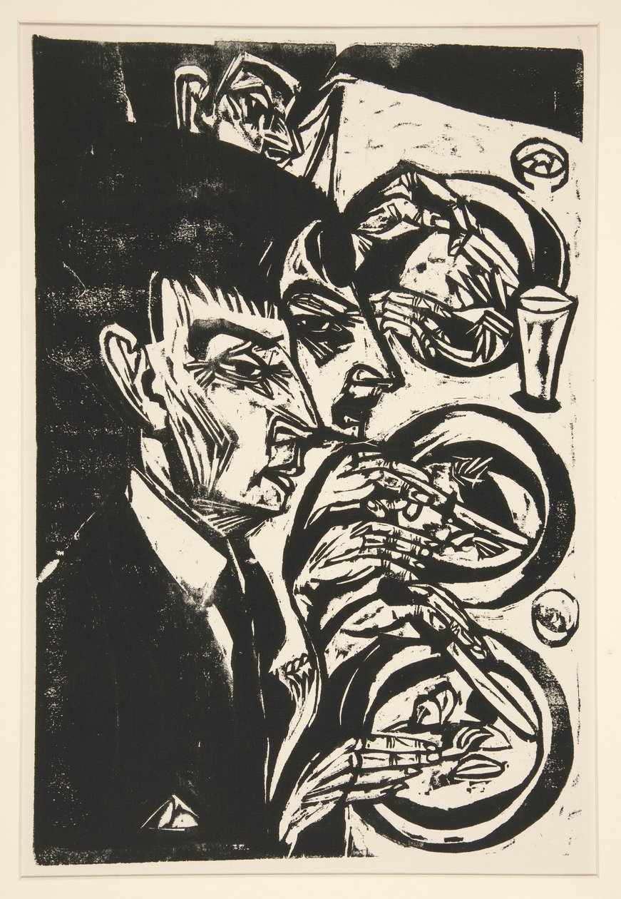 Nervoese beim Diner (Nerwowi ludzie na kolacji) autorstwa Ernst Ludwig Kirchner