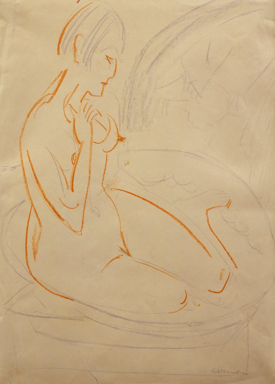 Nagi; Akt, autorstwa Ernst Ludwig Kirchner