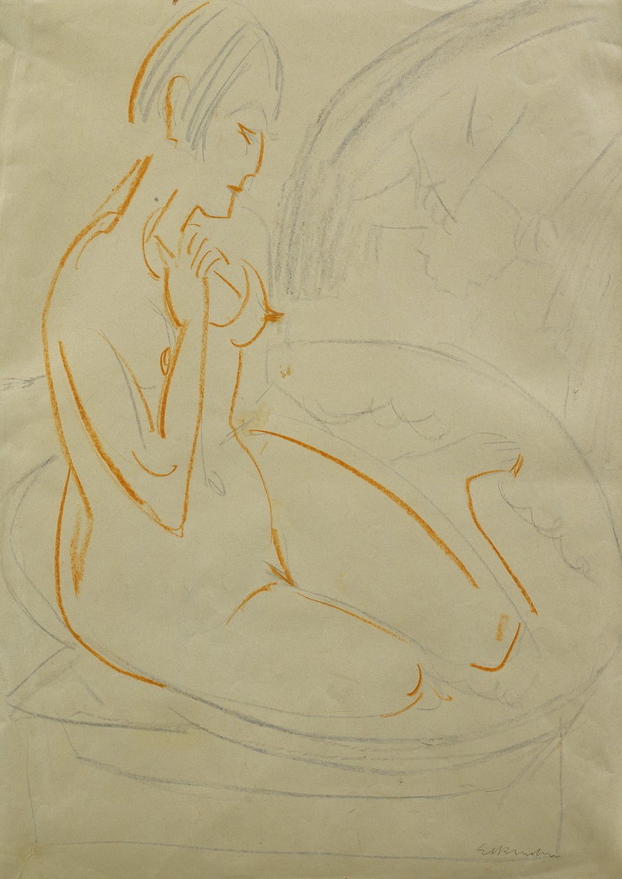 Nagi; Akt, autorstwa Ernst Ludwig Kirchner