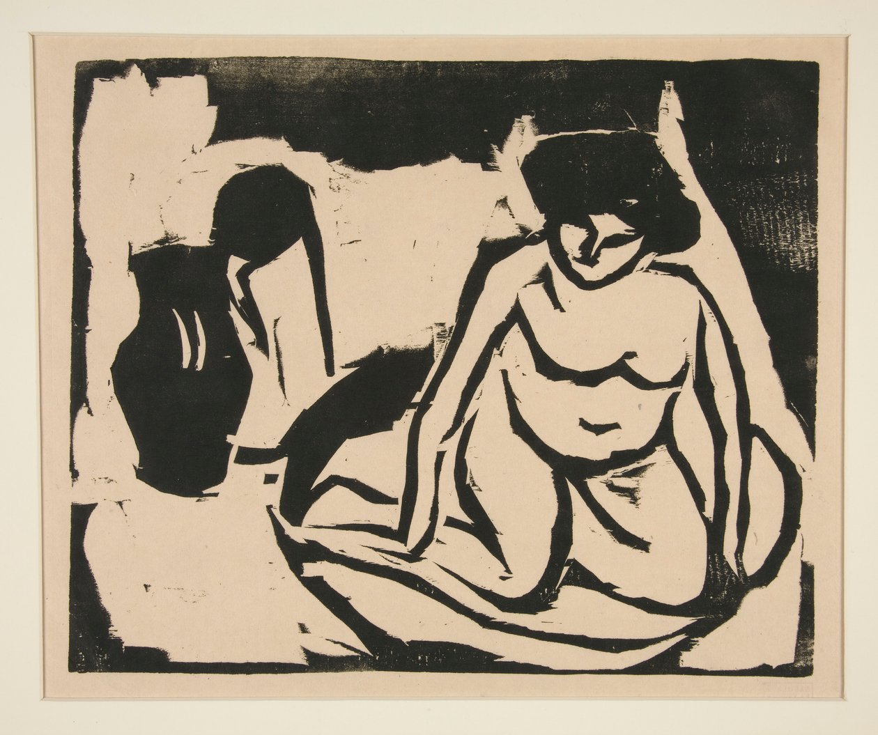 Naga dziewczyna w wannie autorstwa Ernst Ludwig Kirchner