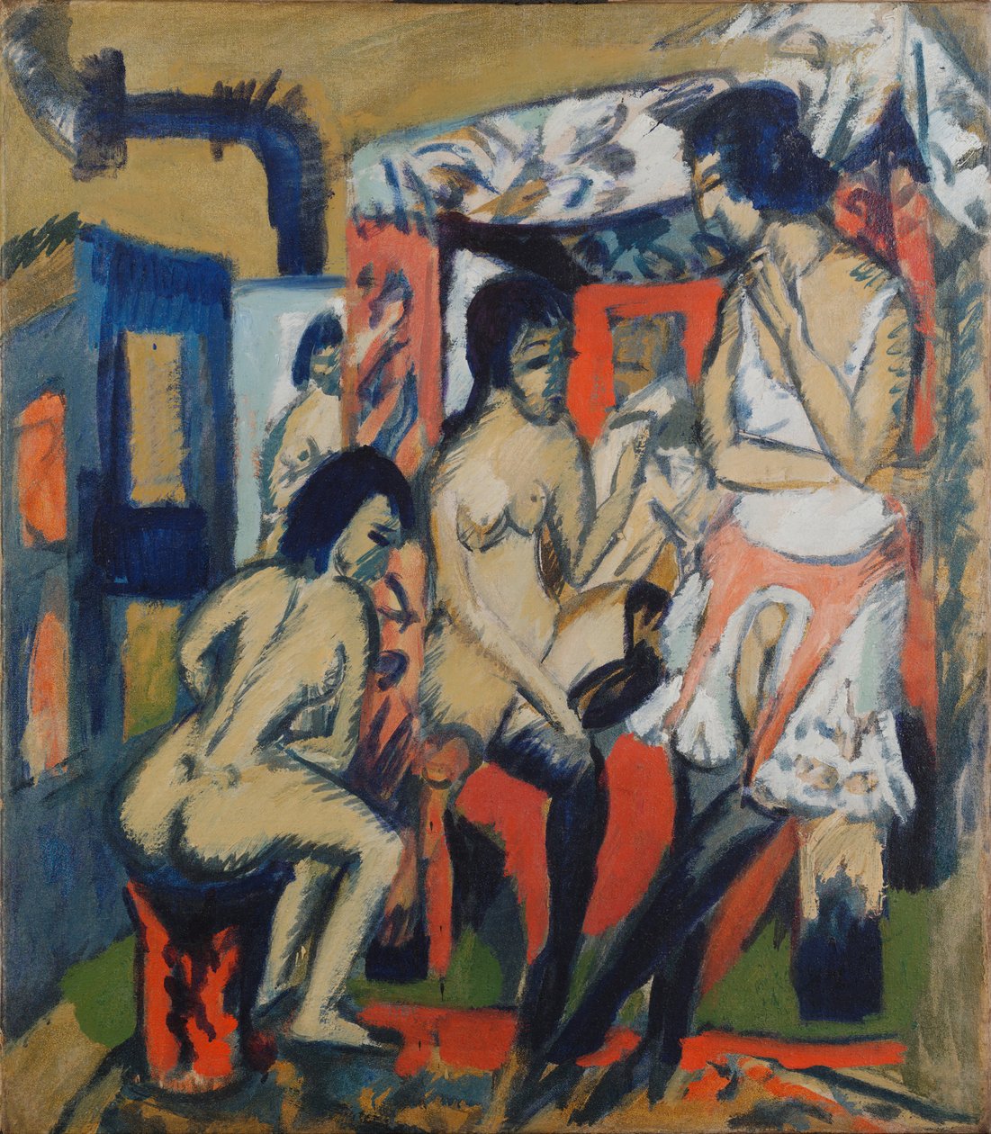 Akty w studio, 1912 autorstwa Ernst Ludwig Kirchner