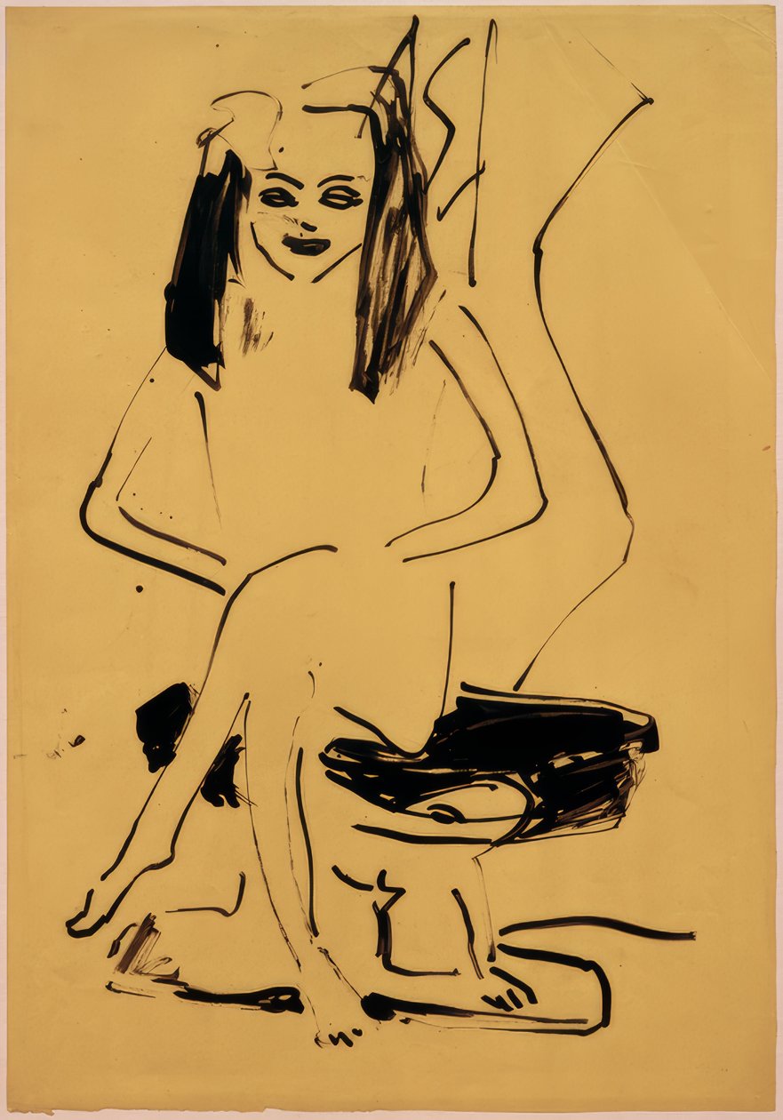 Bez tytułu (siedzi Marcella) autorstwa Ernst Ludwig Kirchner
