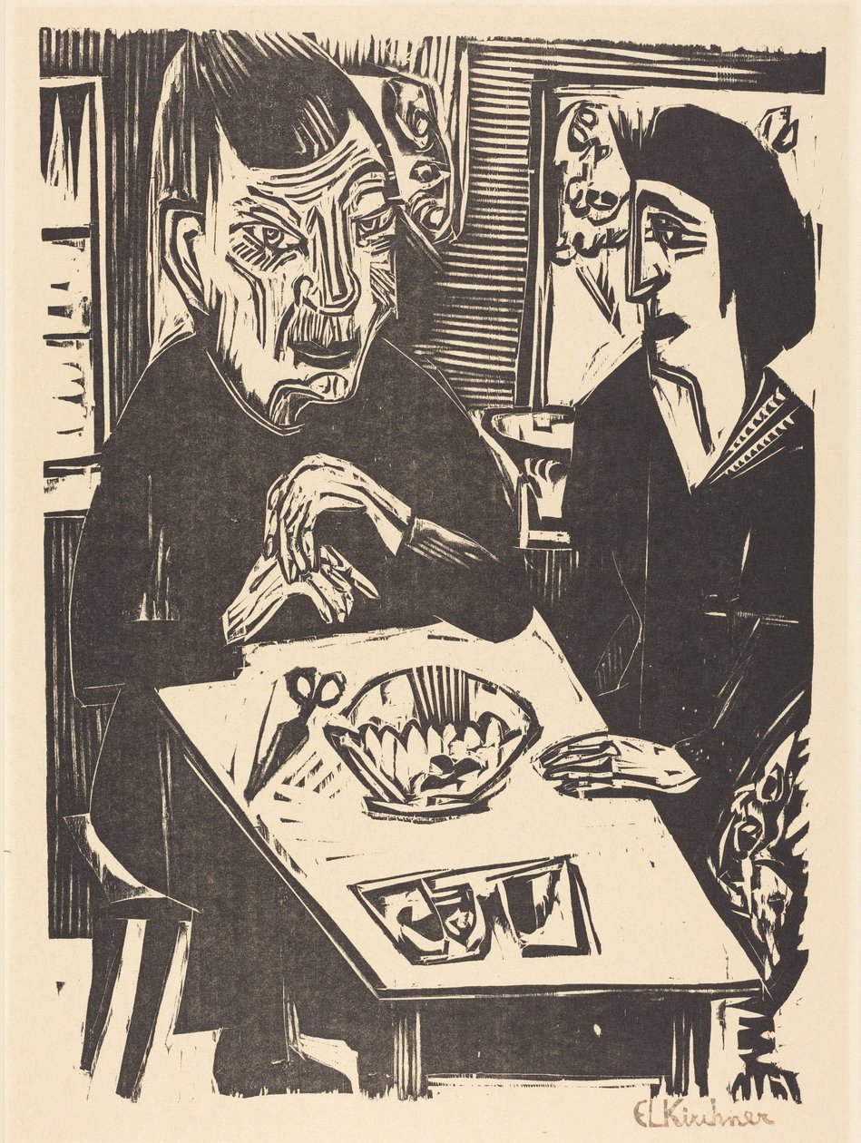 Starsza i młodsza kobieta autorstwa Ernst Ludwig Kirchner