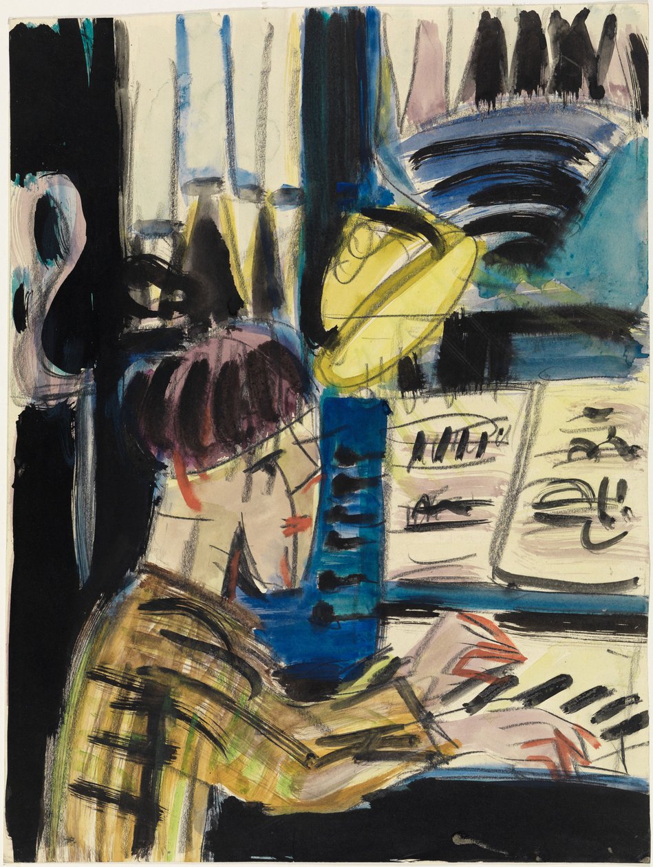 Organista autorstwa Ernst Ludwig Kirchner