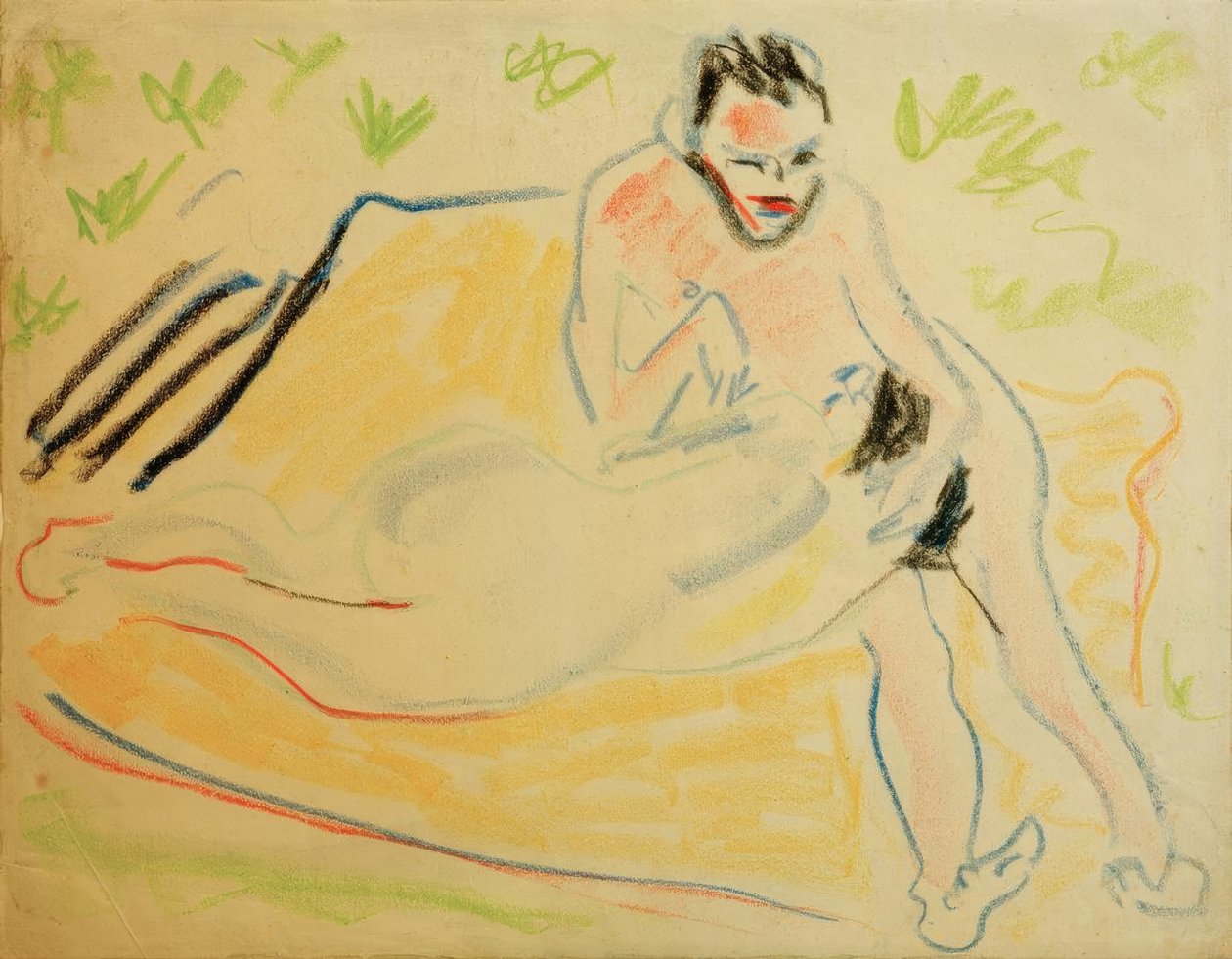 Para na kocu autorstwa Ernst Ludwig Kirchner