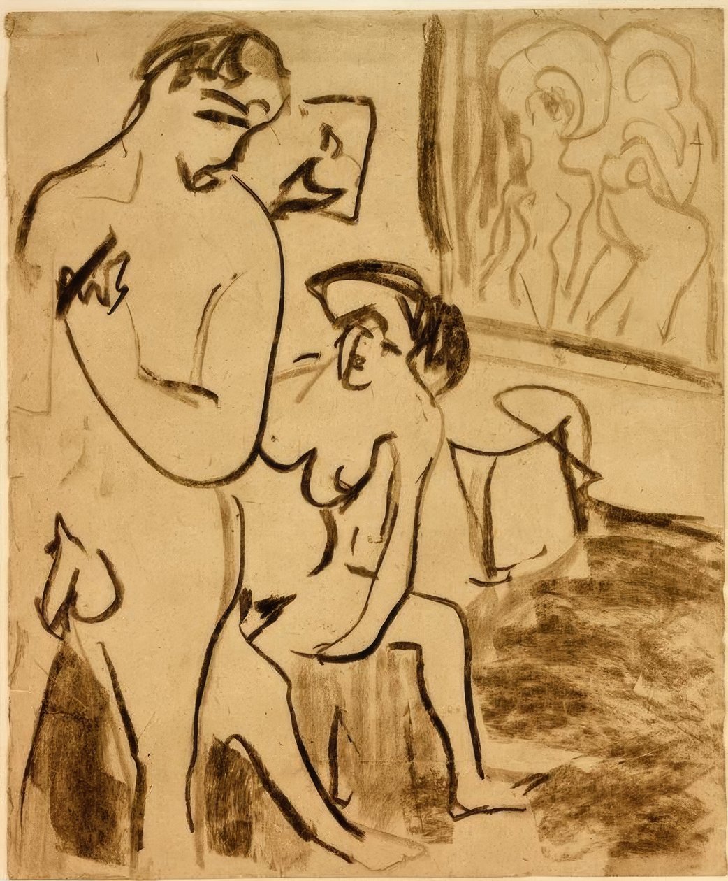 Para w studio autorstwa Ernst Ludwig Kirchner