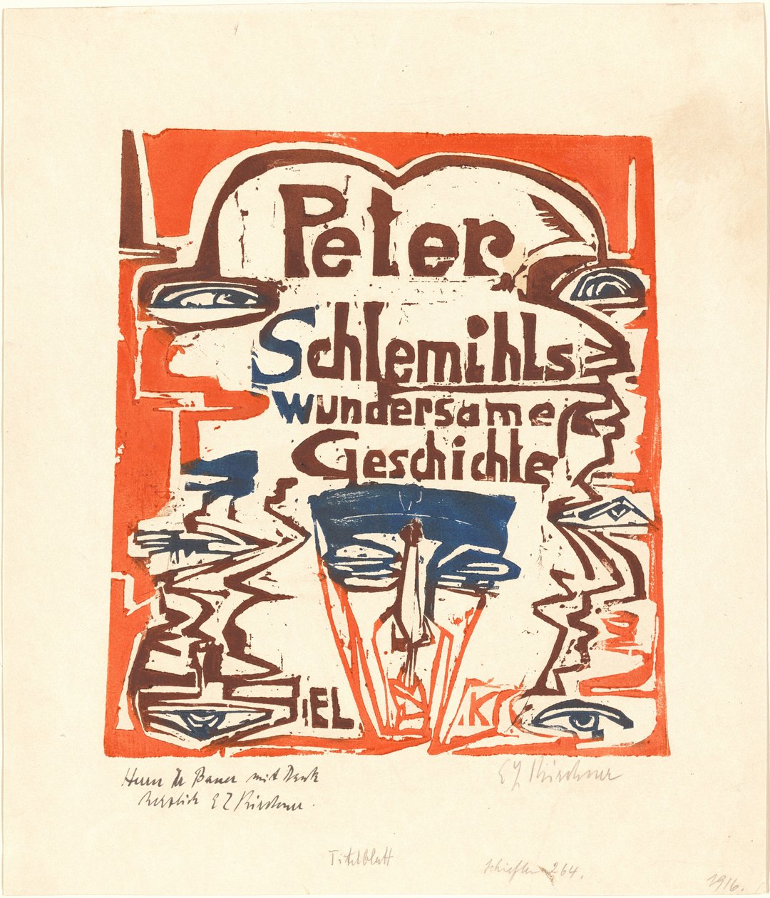Cudowna historia Petera Schlemihla (strona tytułowa) autorstwa Ernst Ludwig Kirchner