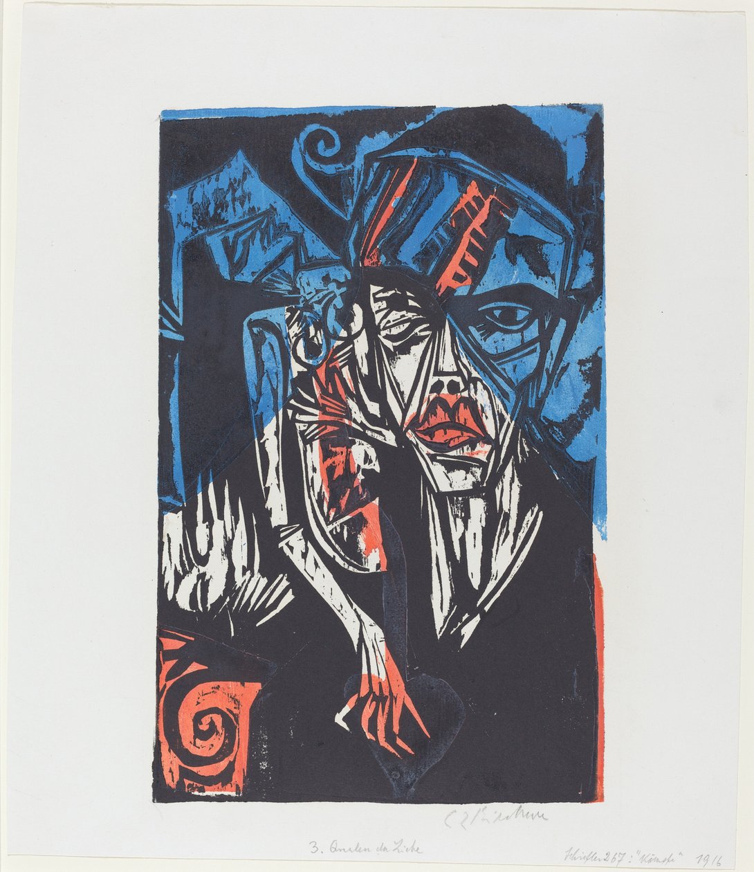 Cudowna historia Petera Schlemihla: walki. Udręki miłości (Wspaniała historia Petera Schlemihla: Bitwy. Agonie miłości) autorstwa Ernst Ludwig Kirchner