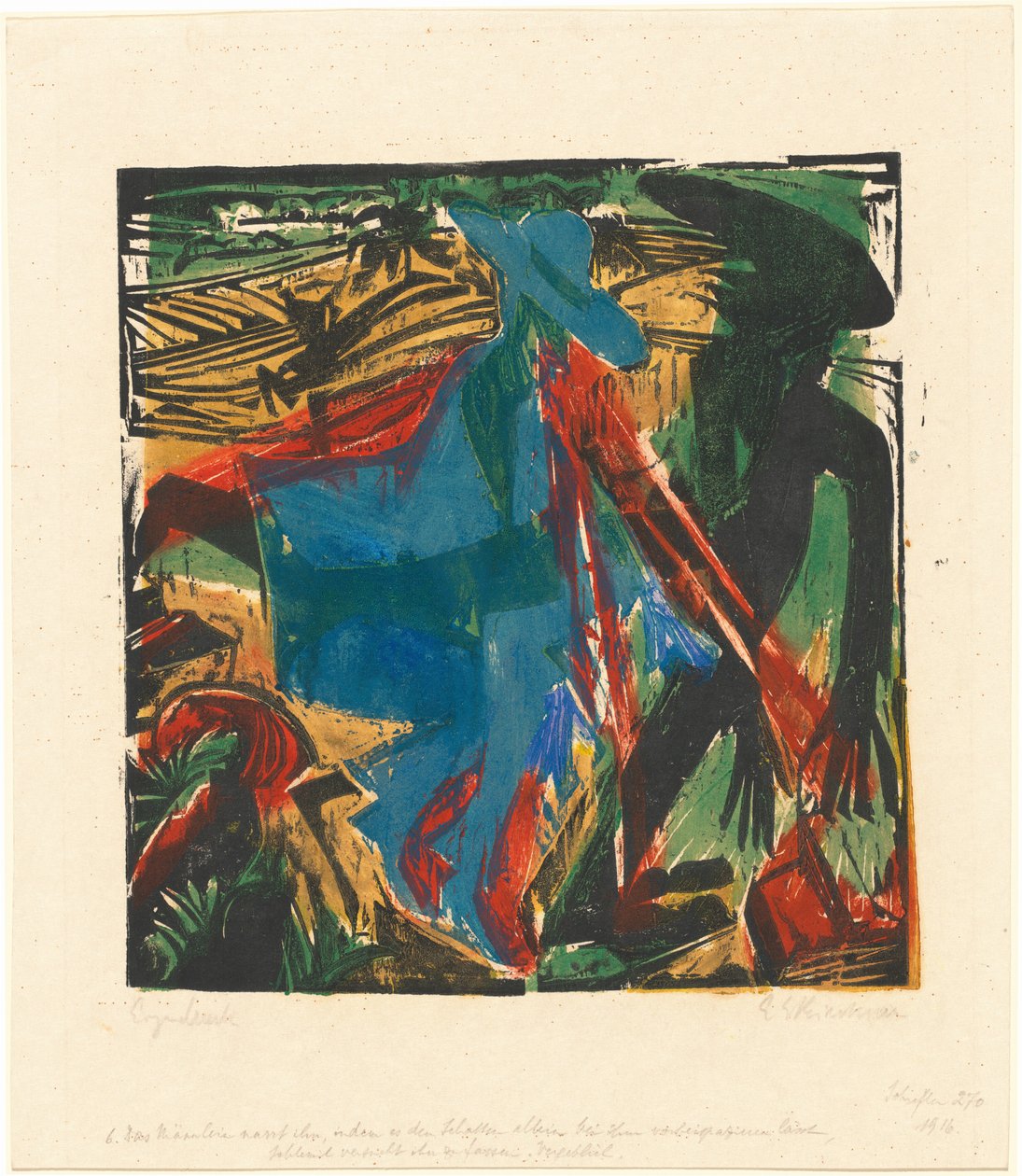Cudowna historia Petera Schlemihla: Spotkanie Schlemihla z jego cieniem autorstwa Ernst Ludwig Kirchner