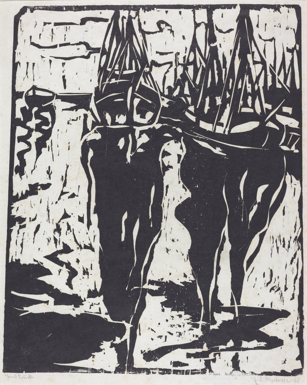 Scena portowa autorstwa Ernst Ludwig Kirchner