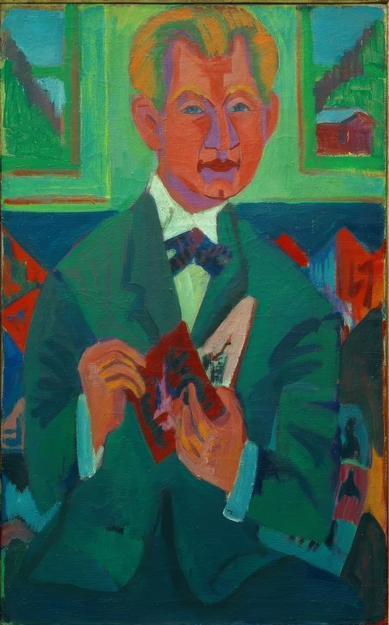 Portret Edwina Redsloba autorstwa Ernst Ludwig Kirchner