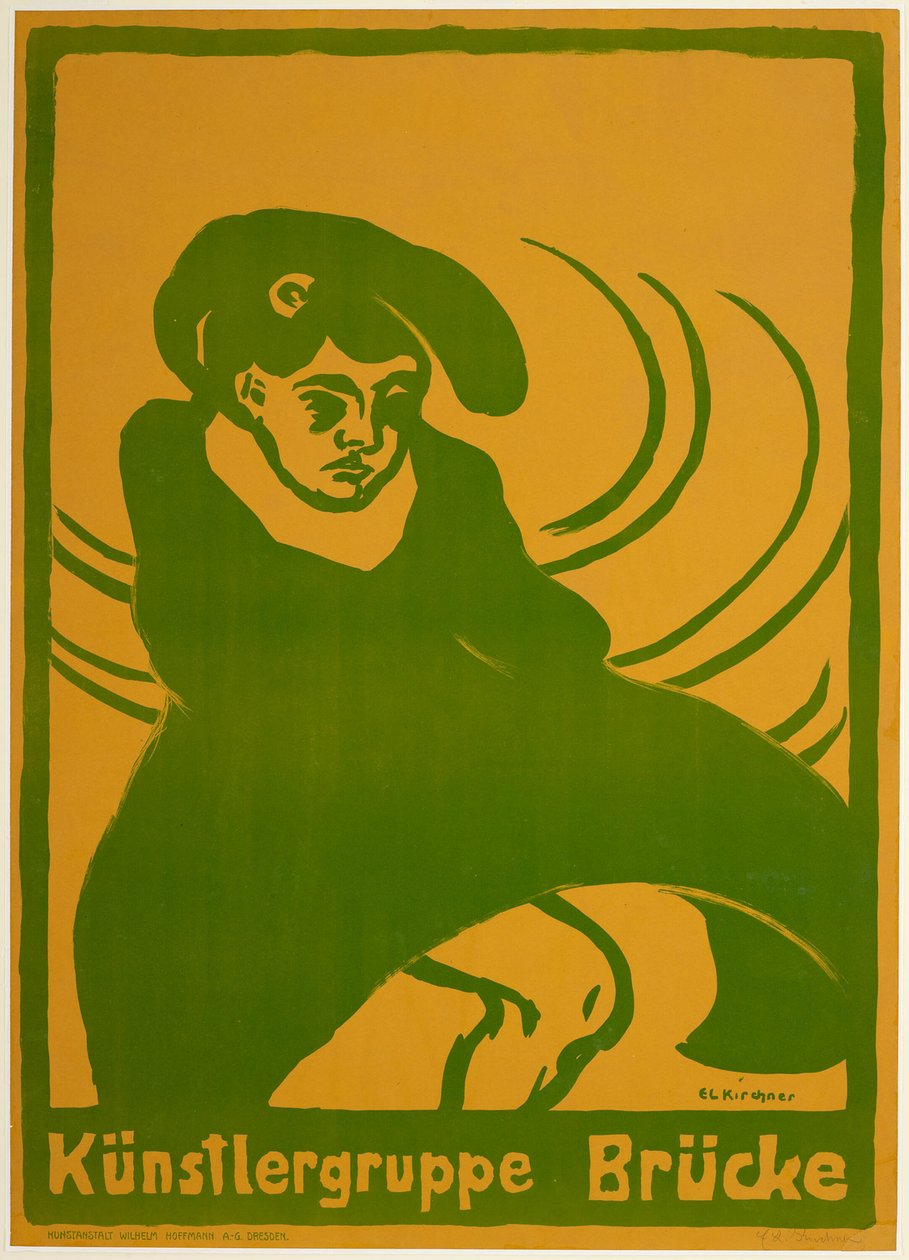 Plakat do Mostu autorstwa Ernst Ludwig Kirchner