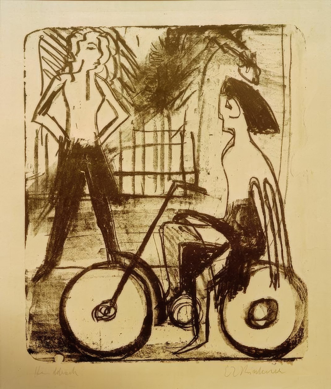 Rowerzysta autorstwa Ernst Ludwig Kirchner