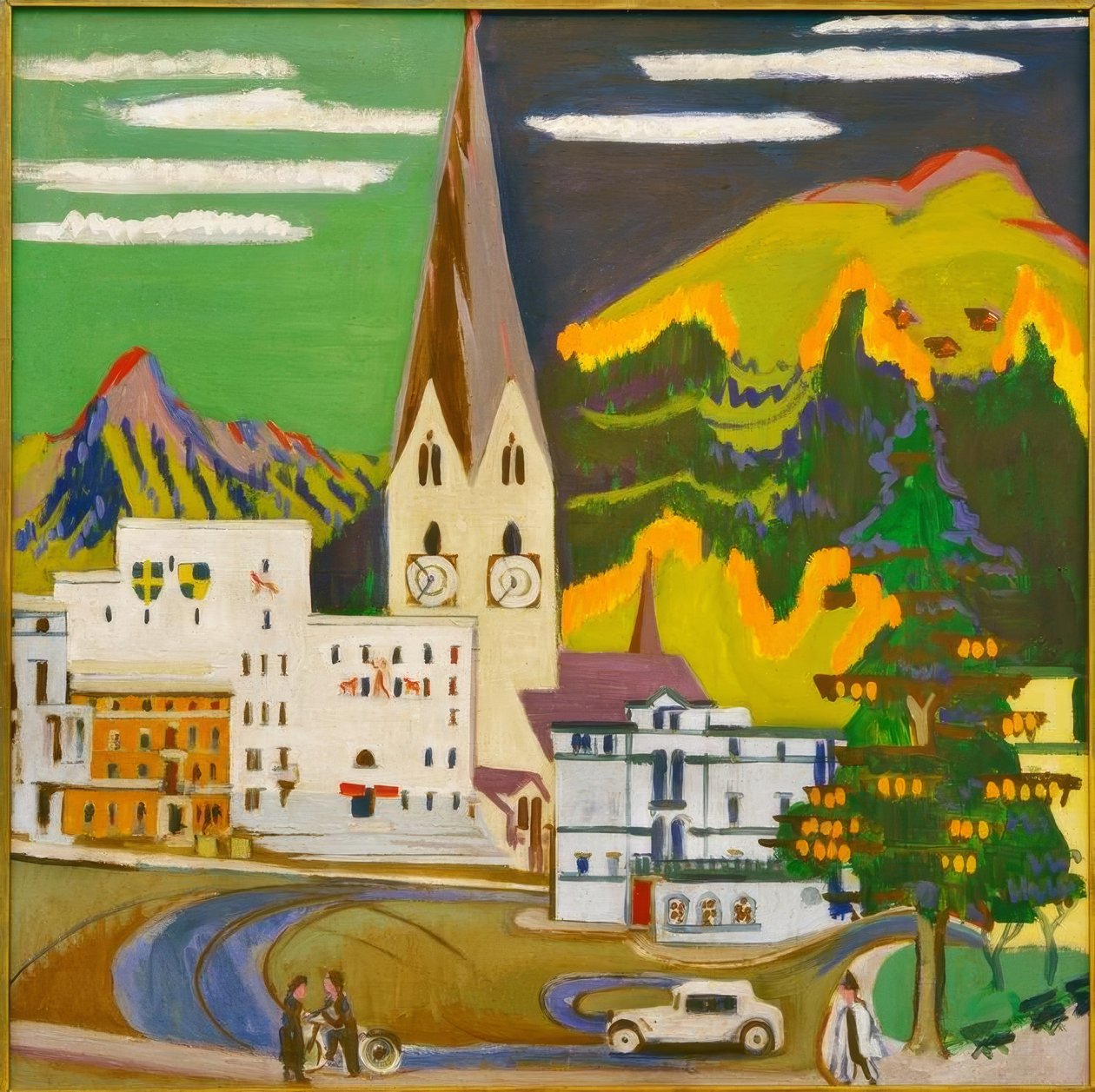 Ratusz Davos Platz autorstwa Ernst Ludwig Kirchner