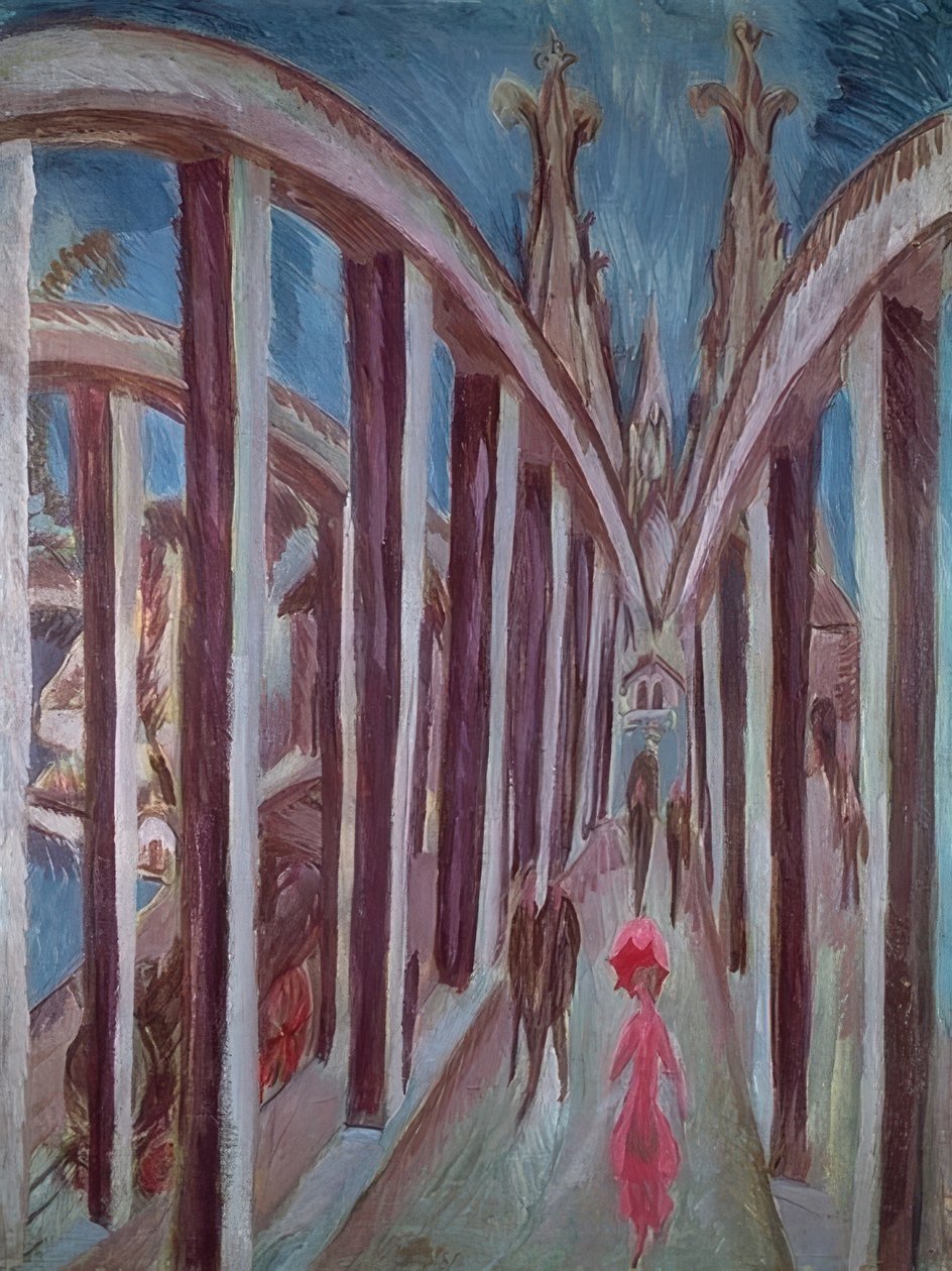 Most nad Renem w pobliżu Kolonii. 1914 autorstwa Ernst Ludwig Kirchner