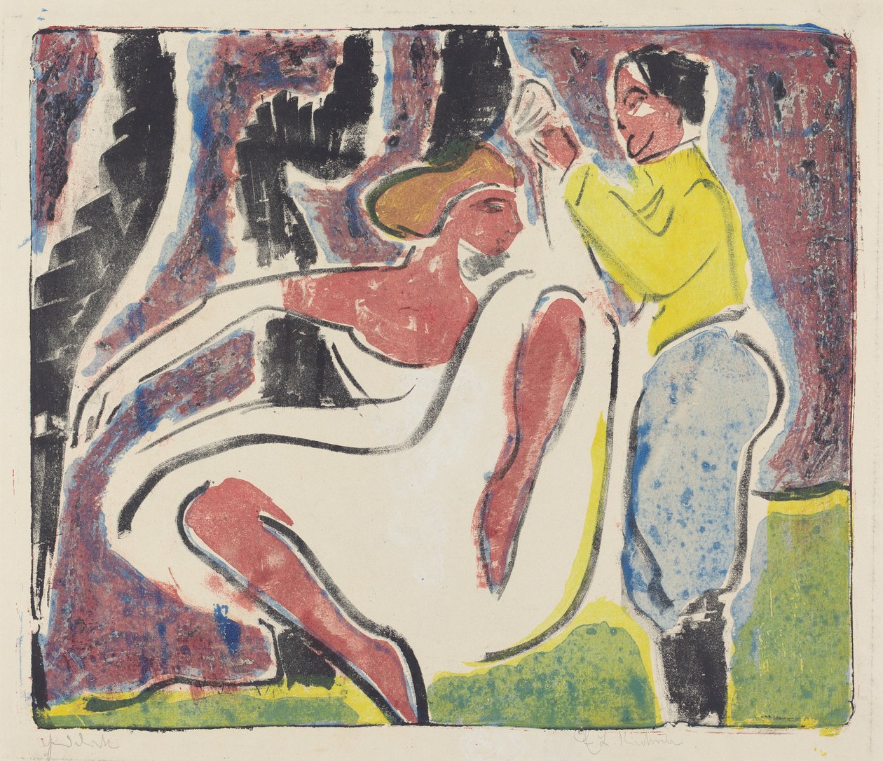 Rosyjscy tancerze autorstwa Ernst Ludwig Kirchner