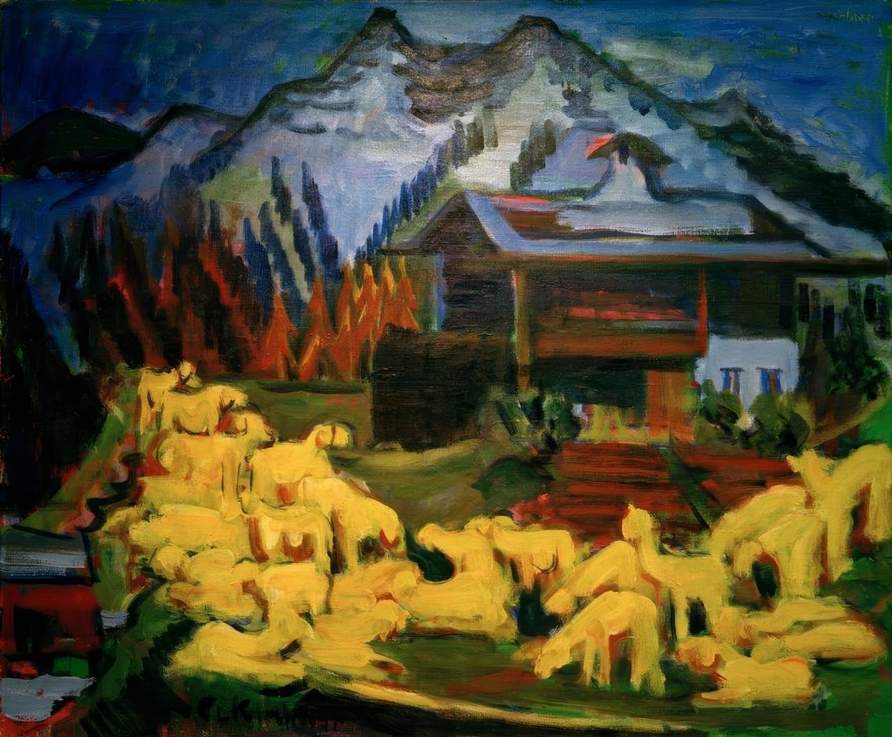 Stado owiec autorstwa Ernst Ludwig Kirchner