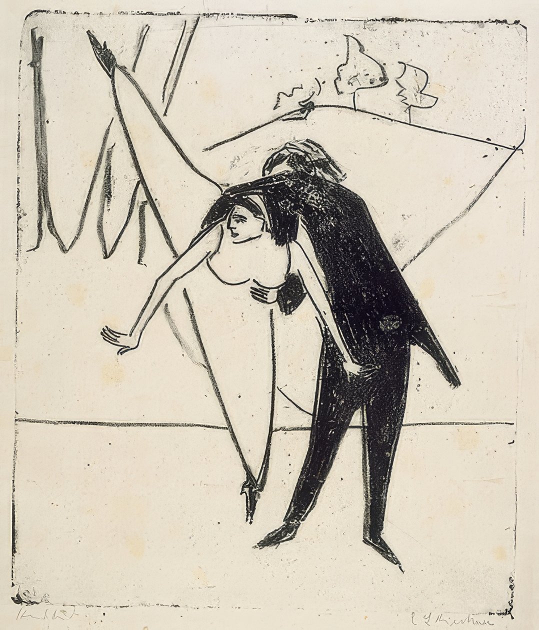 Nożyczki (akt taneczny). 1910 autorstwa Ernst Ludwig Kirchner
