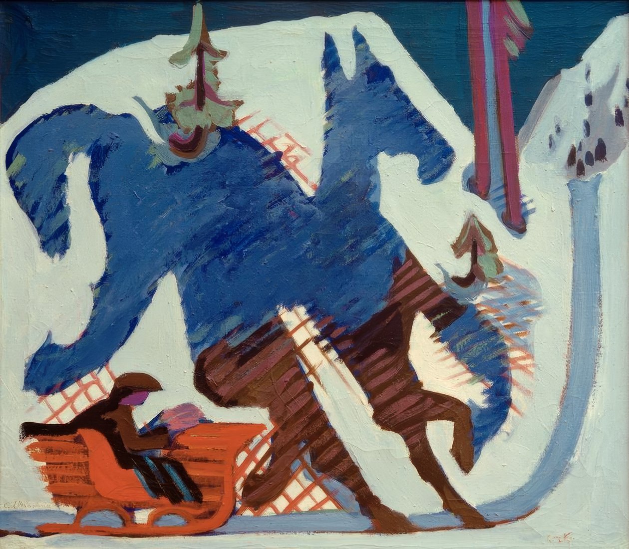 Kulig autorstwa Ernst Ludwig Kirchner
