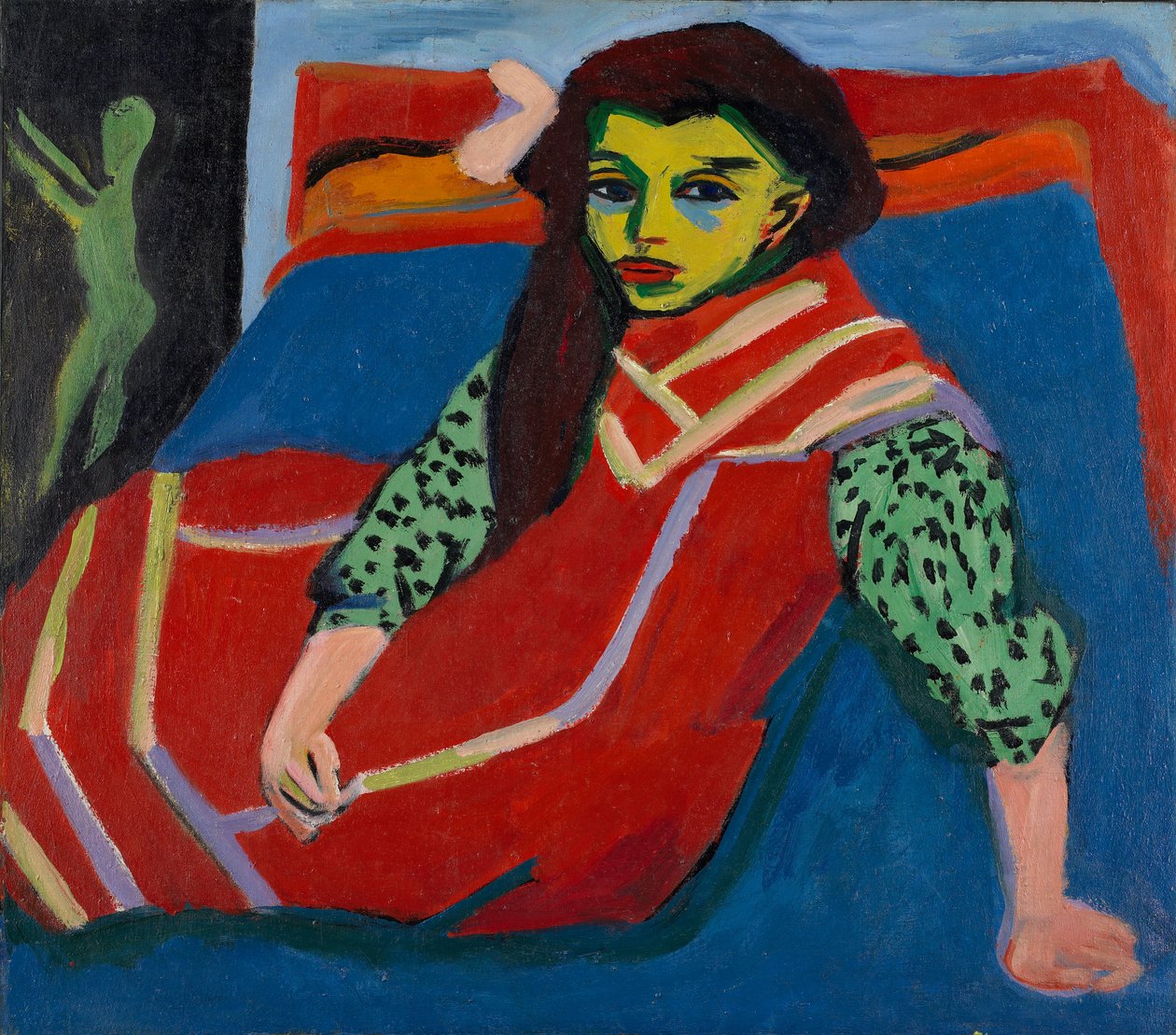 Siedząca dziewczyna (Fränzi Fehrmann) autorstwa Ernst Ludwig Kirchner