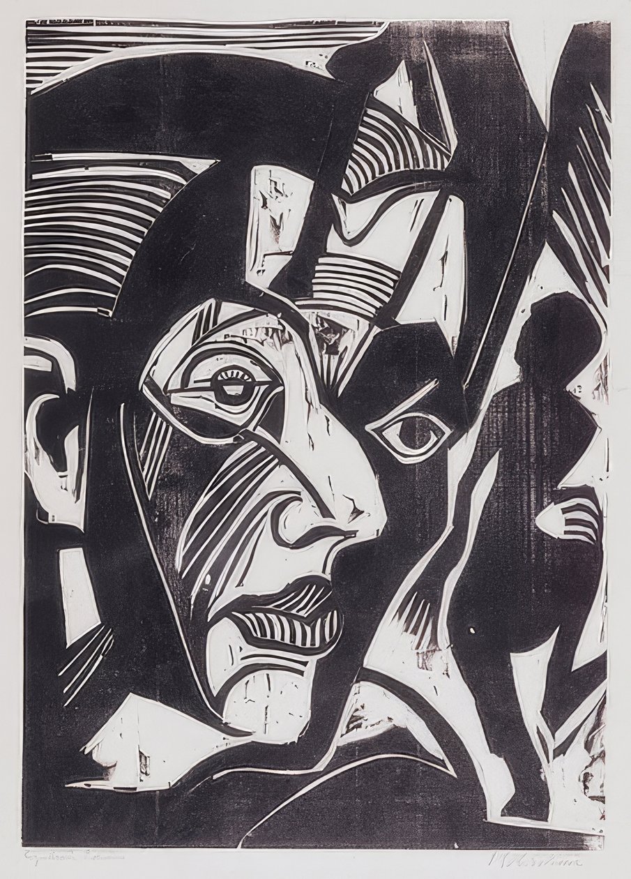 Autoportret (melancholia gór). 1929 autorstwa Ernst Ludwig Kirchner
