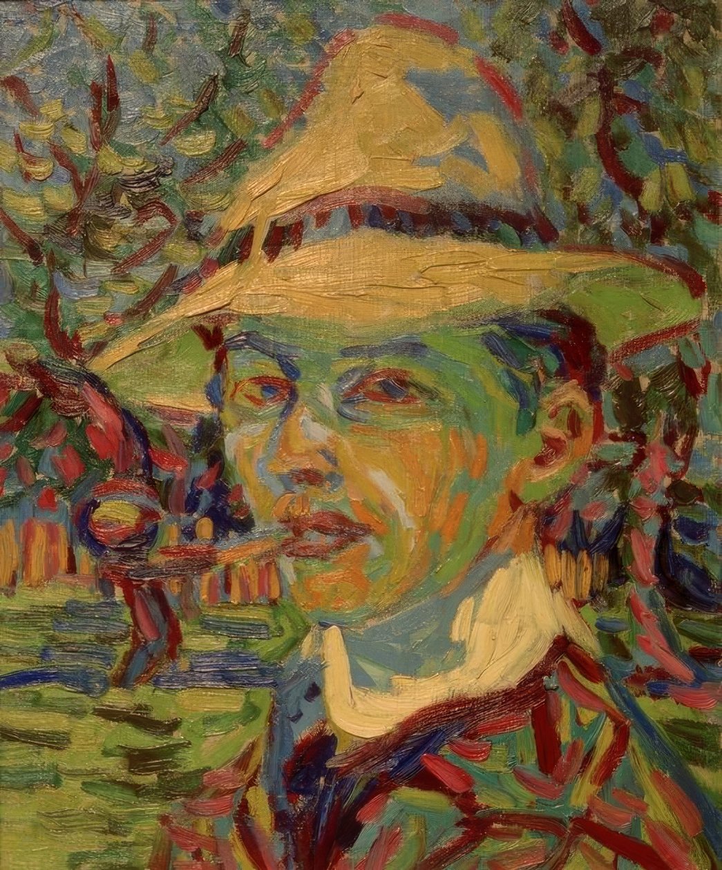 Autoportret z fajką autorstwa Ernst Ludwig Kirchner