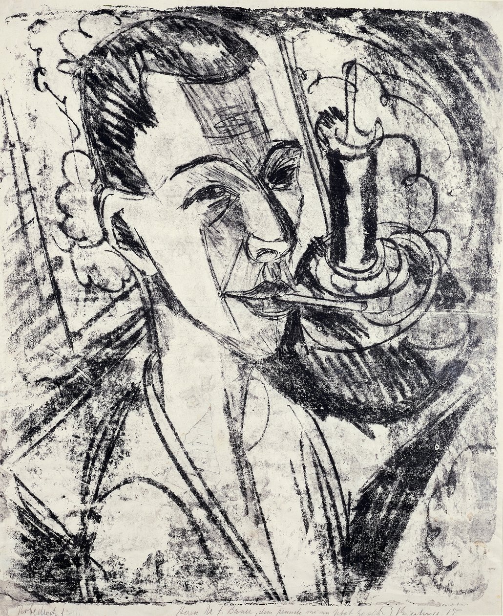 Autoportret z papierosem autorstwa Ernst Ludwig Kirchner