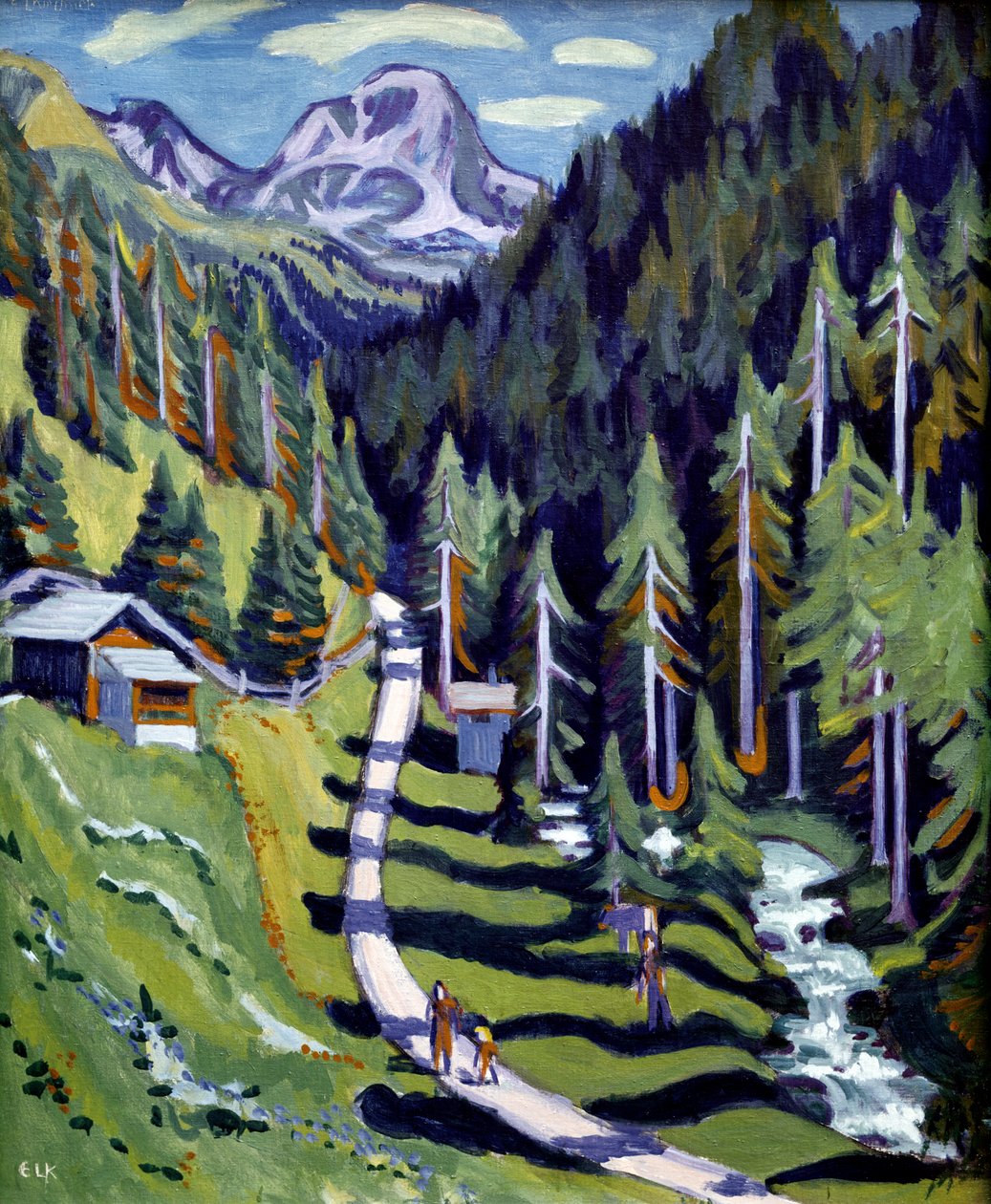Sertig Valley. 1937. (olej na płótnie) autorstwa Ernst Ludwig Kirchner
