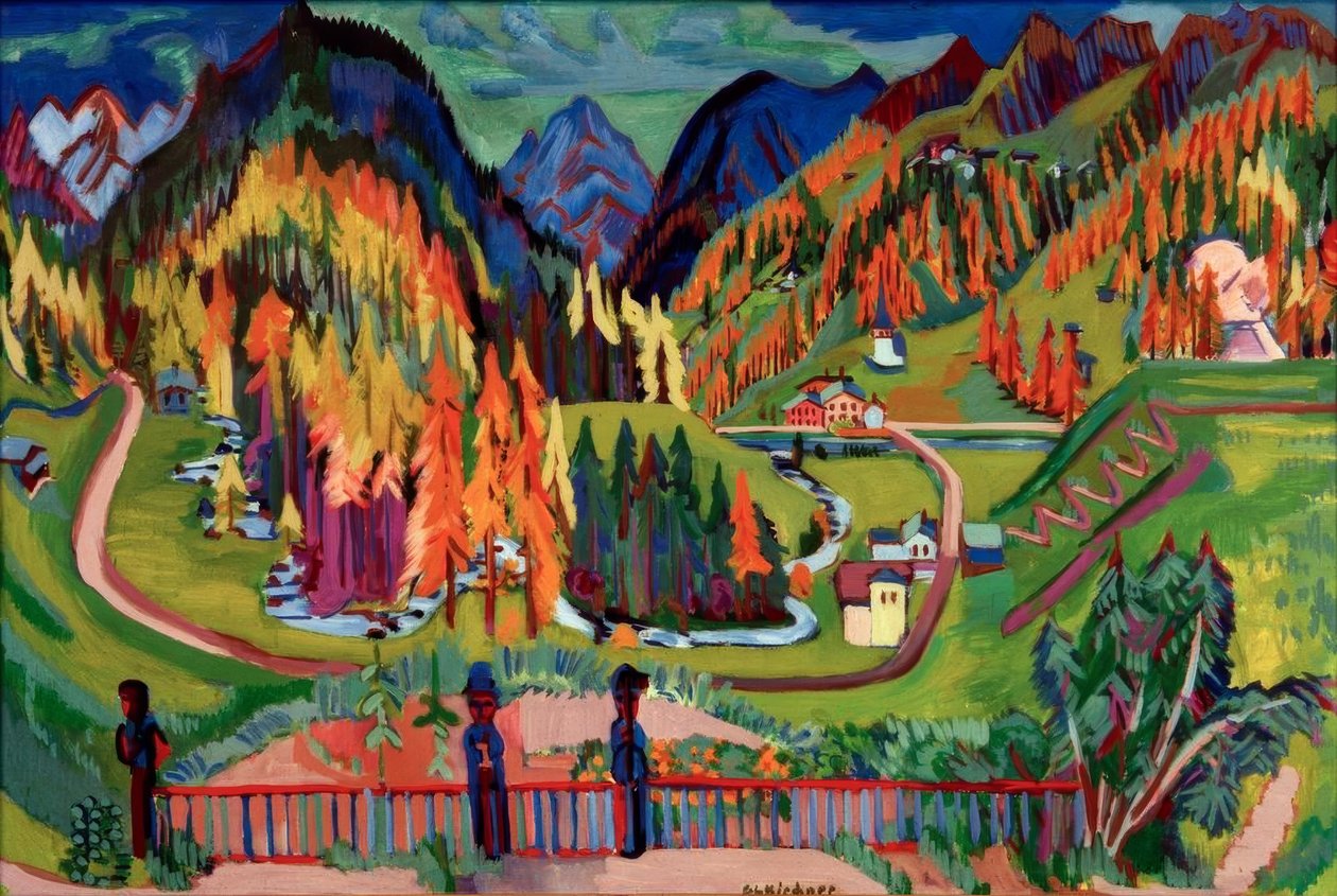 Sertigtal jesienią autorstwa Ernst Ludwig Kirchner