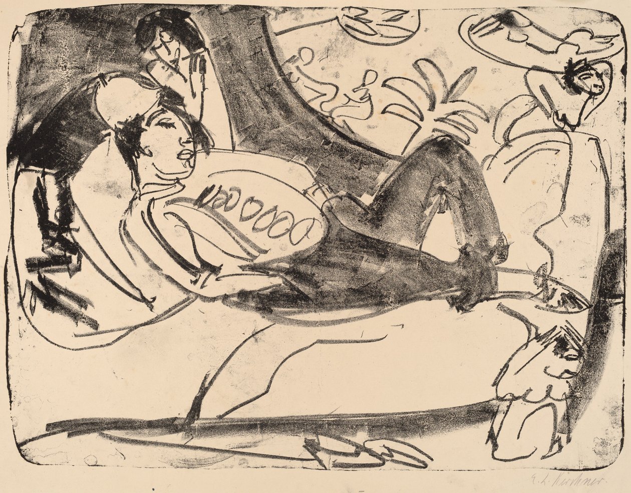 Sjesta autorstwa Ernst Ludwig Kirchner